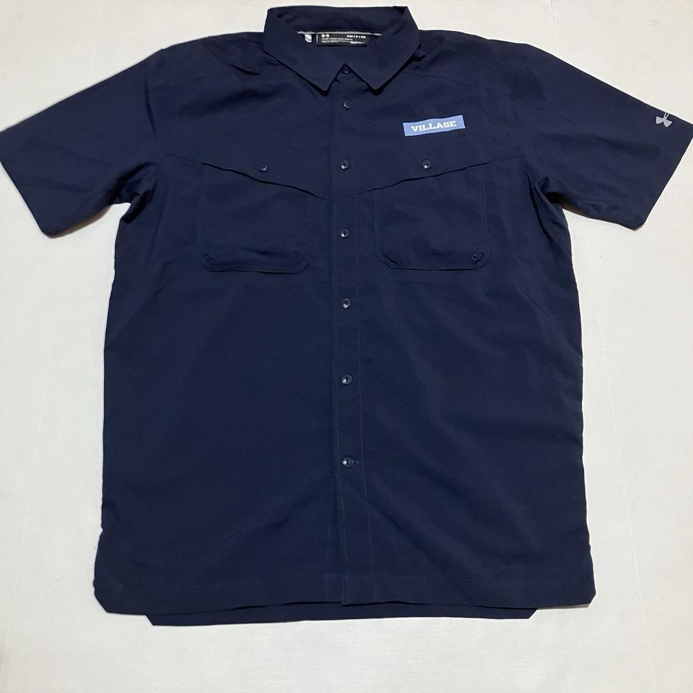 NWOT Under Armour Mens Loose Size Small Heatgear Golf Navy Blue Pockets Sports